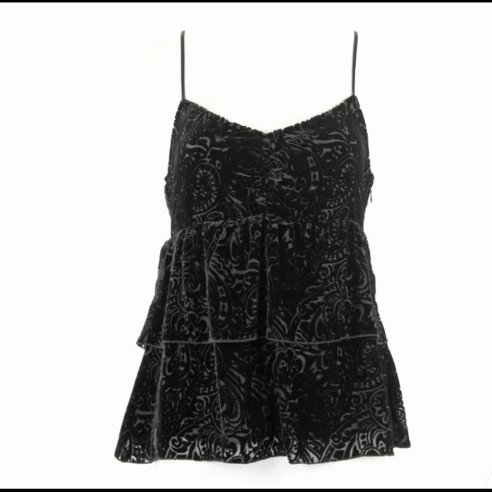 Silky velvet tiered cami